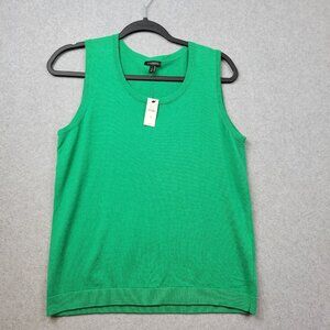 Talbots Tank Top Womens Med‎ Kelly Green Pullover Sleeveless Cashmere Blend New
